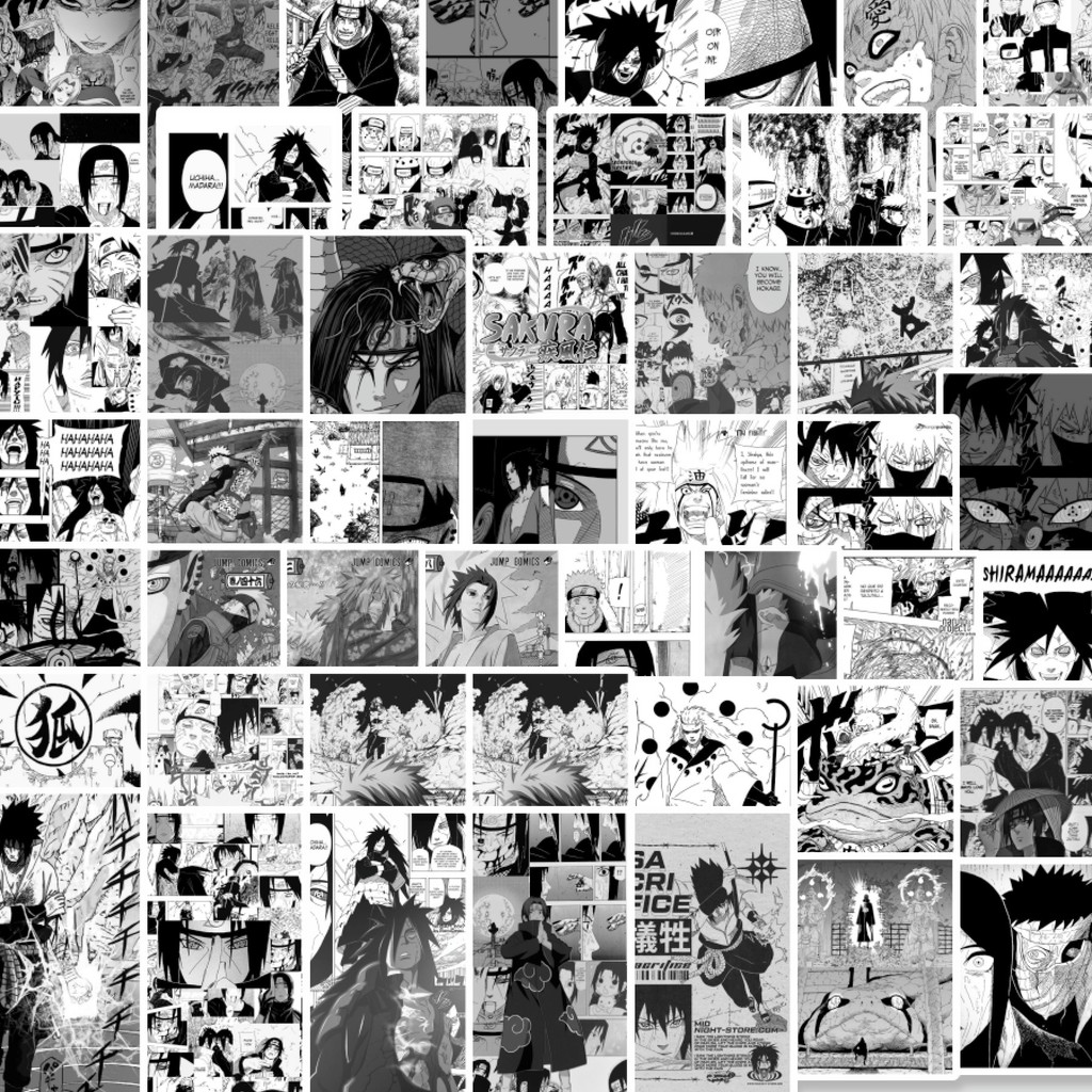 

Stiker Cutting Pack Stiker Anime Naruto Clasic B&W Isi 100Pcs Series Aesthetic Lucu Keren Untuk Koper Bahan Vynil