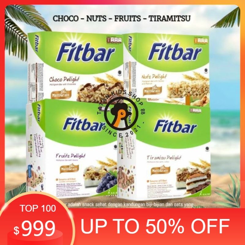 

NEW Fitbar 1 Box Isi 12pcs Coklat Fruits Delight Tiramisu Distributor Cemilan Sehat Diet Promo PREMIUM