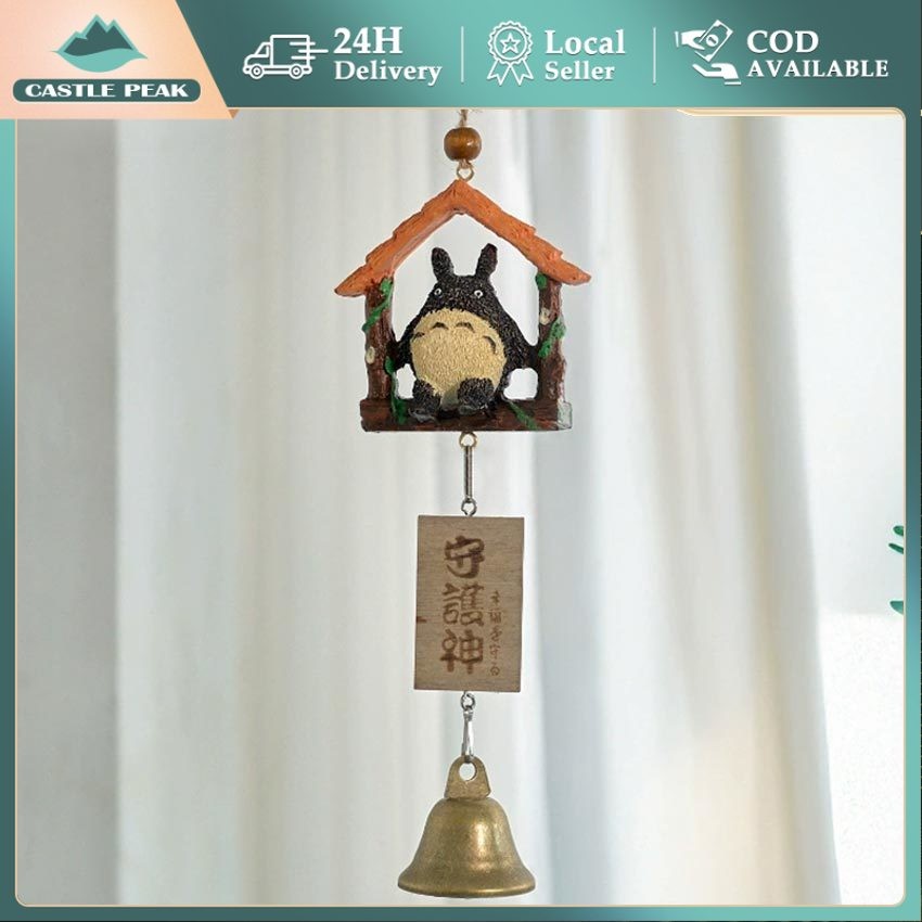 Wind Chime Karakter Ghibli - Dekorasi Dinding Taman Minimalis, Lonceng Angin Totoro Bahan Eco Friend