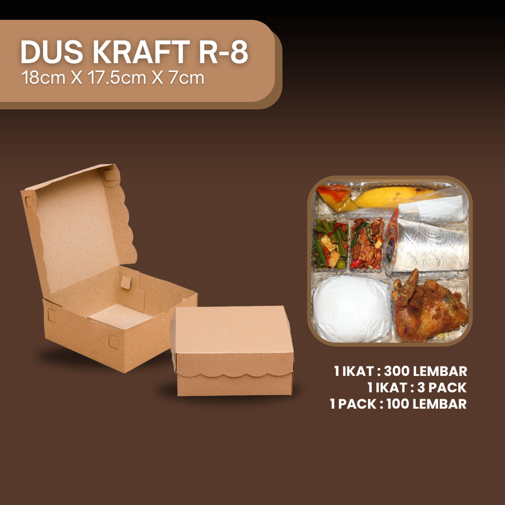 

DUS SNACK / MAKANAN WARNA COKLAT KRAFT POLOS (10 LEMBAR)