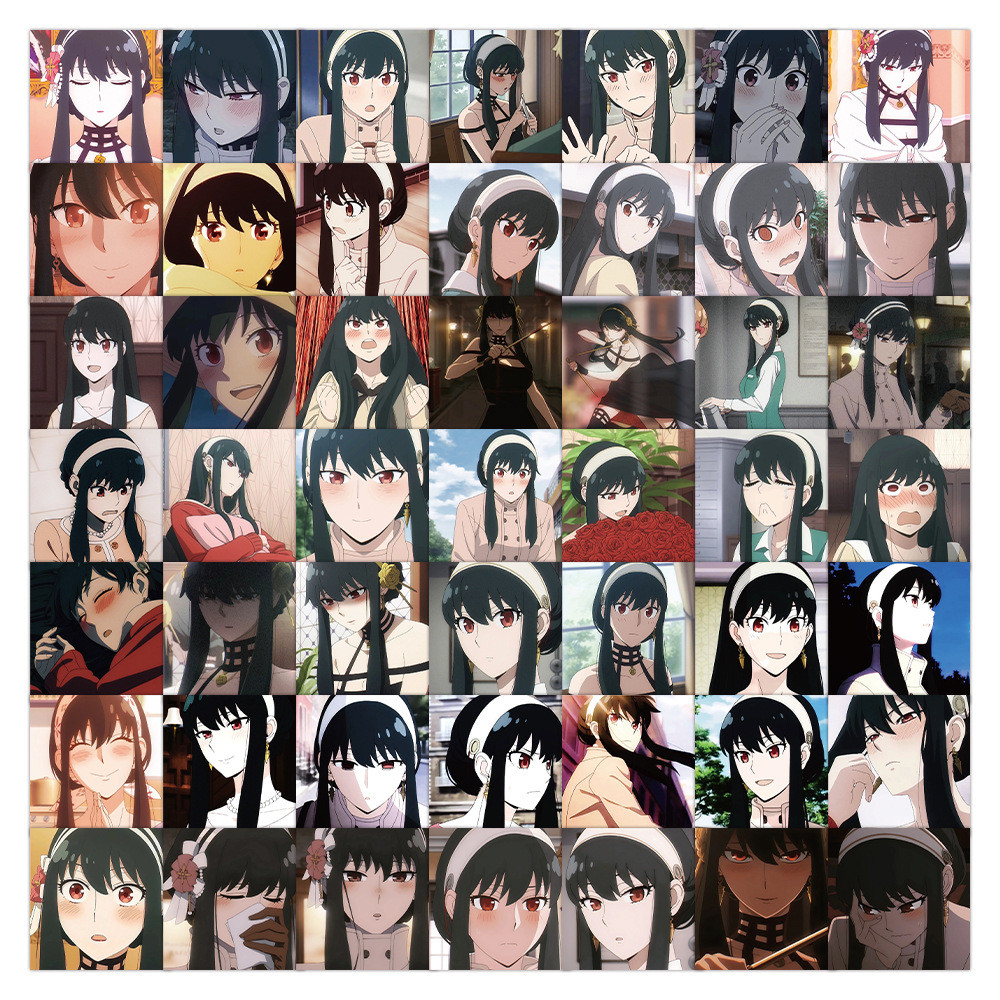 

60pcs SPY x FAMILY Mrs. Joel Graffiti Sticker Luggage Scooter Computer Cartoon Decorative Waterproof Stickers