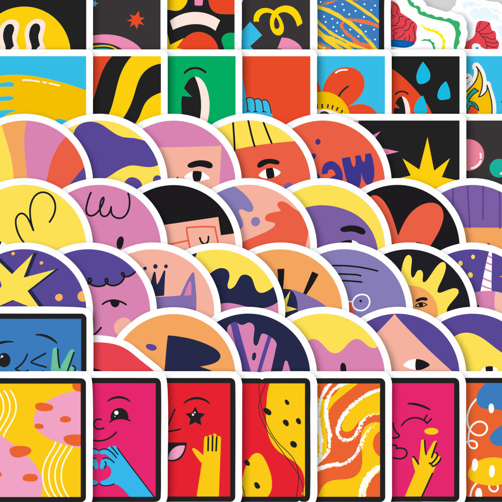 

Stiker Cutting Pack Stiker Ilustrasi Penuh Warna Isi 100Pcs Series Aesthetic Lucu Keren Untuk Koper Bahan Vynil