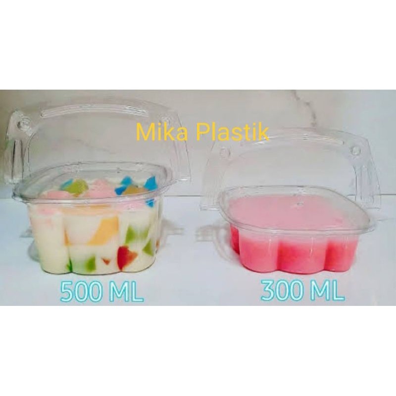 25pcs Mika Keranjang + Tutup 300ml & 500ml / Mika Agar