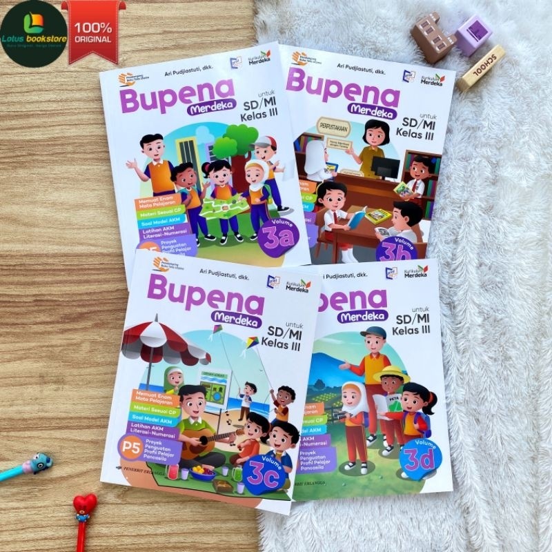 

Bupena Merdeka SD Kelas 3 (3A 3B 3C 3D) - Kurikulum Merdeka - Penerbit Erlangga - Buku Original