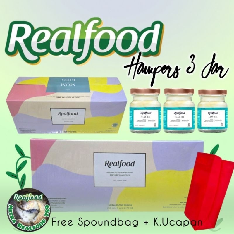 Hampers Realfood Stay Fit Birthday Ulang Tahun , Mother Day ( 3 Jar ) Isi Minuman Sarang Burung Wale