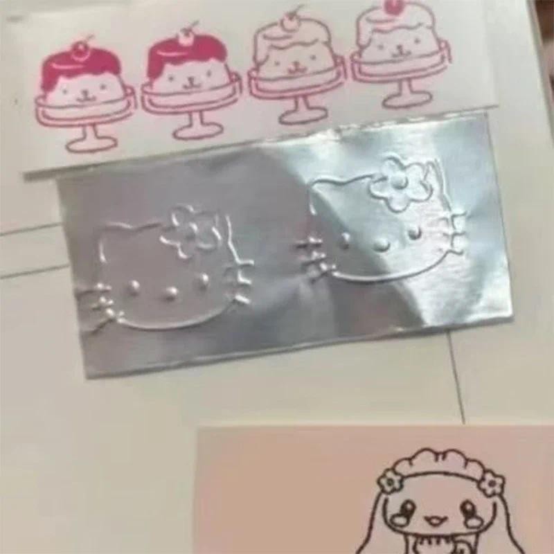 

Cartoon Sanrio Hello Kitty Embossing Tool Cute Cartoon Y logo Cat Planner Punching Machine Seal Birthday Holiday Birthday Gift