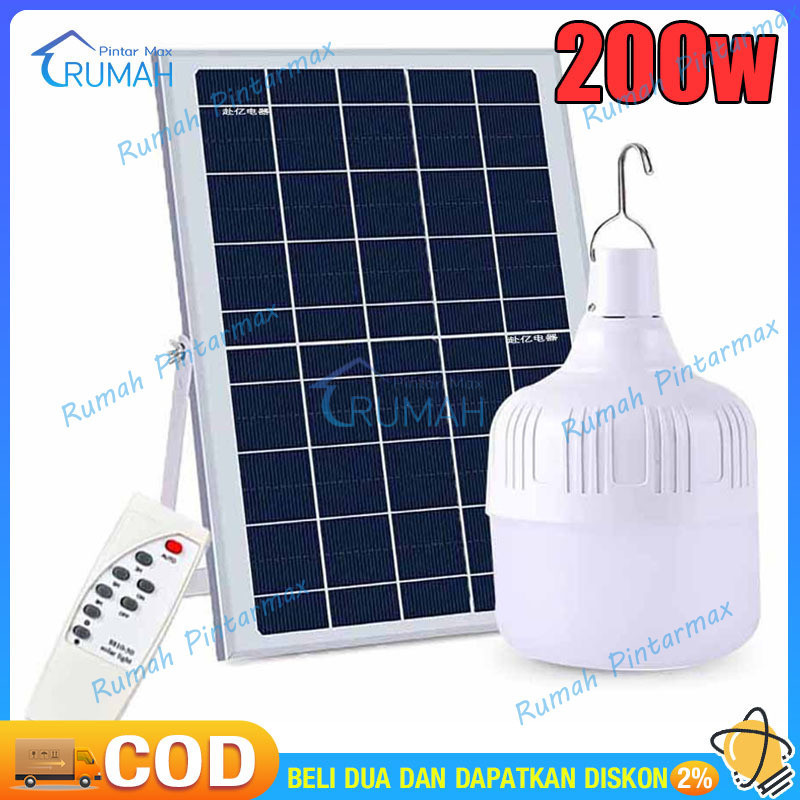 Garansi 10 tahun Lampu Tenaga Surya Lampu Bohlam LED 3 warna Emergency tahan Air Tahan Lama 12 jam P