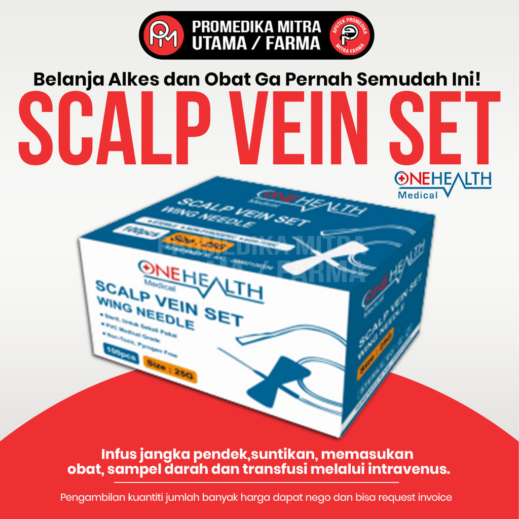 Onehealth Scalp Vein Set Wing Needle | Perlengkapan Medis