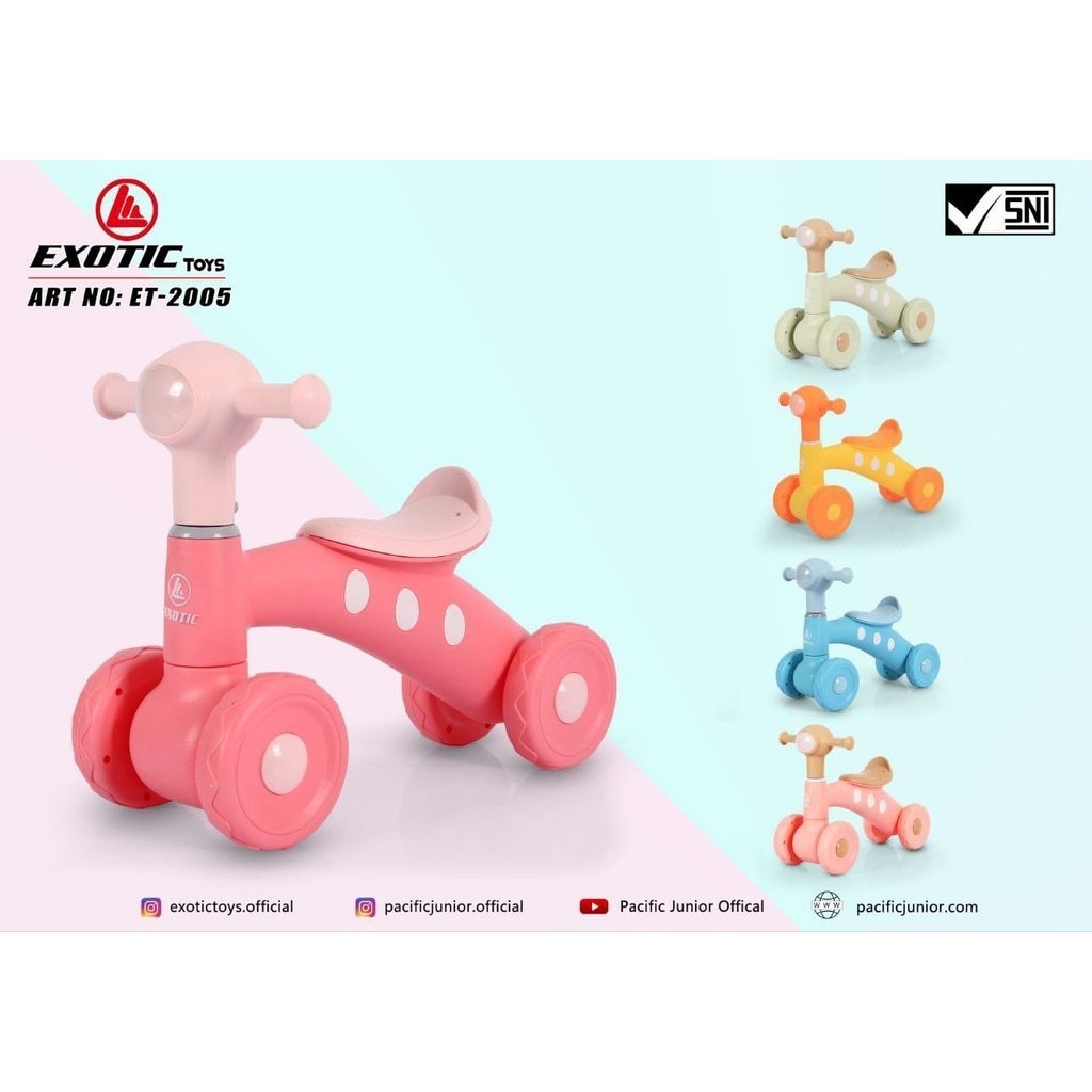 MAINAN SEPEDA ANAK MURAH BALANCE BIKE EXOTIC ET-2005 PMB TM-07 TM-08 TM-10 TM-11 8003 8005 8006 8007