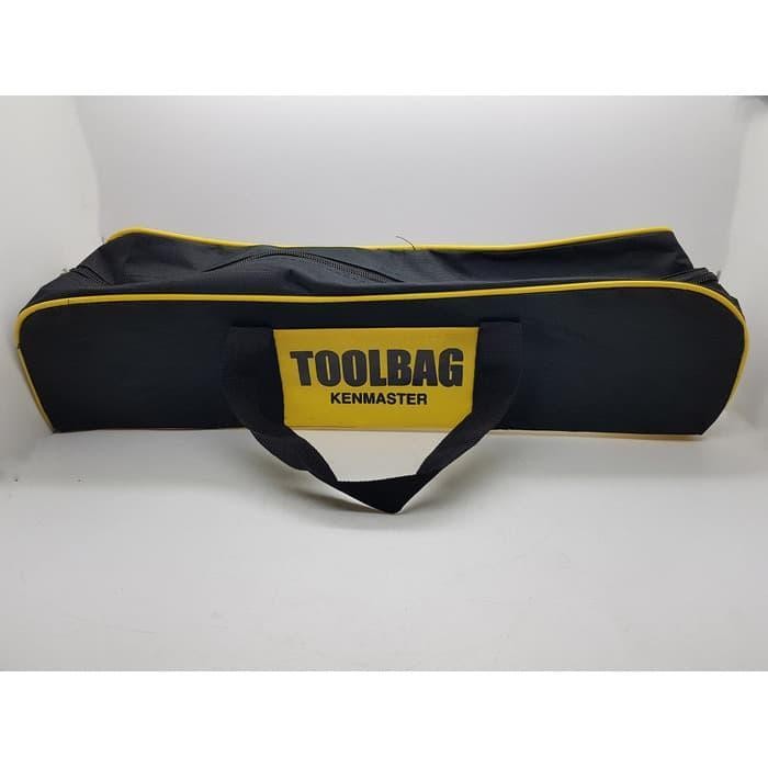 Tool bag jumbo Kenmaster / Tool bag terpal / Toolbag / Tas Perkakas Hitam Kuning KENMASTER