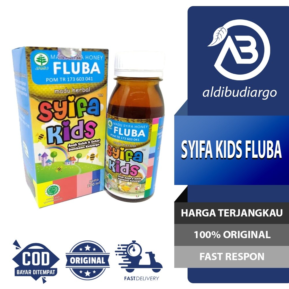 

SYIFA KIDS FLUBA MADU ANAK HERBAL MEREDAKAN FLU BATUK PILEK 100 ML