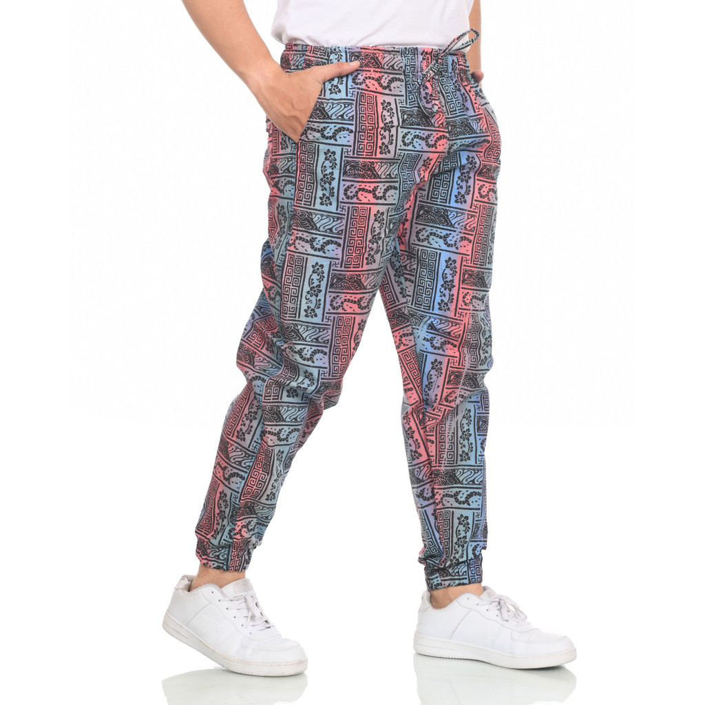 Celana Jogger Batik Pria Panjang Joger Pants Katun Premium Surya Teja CJ-63