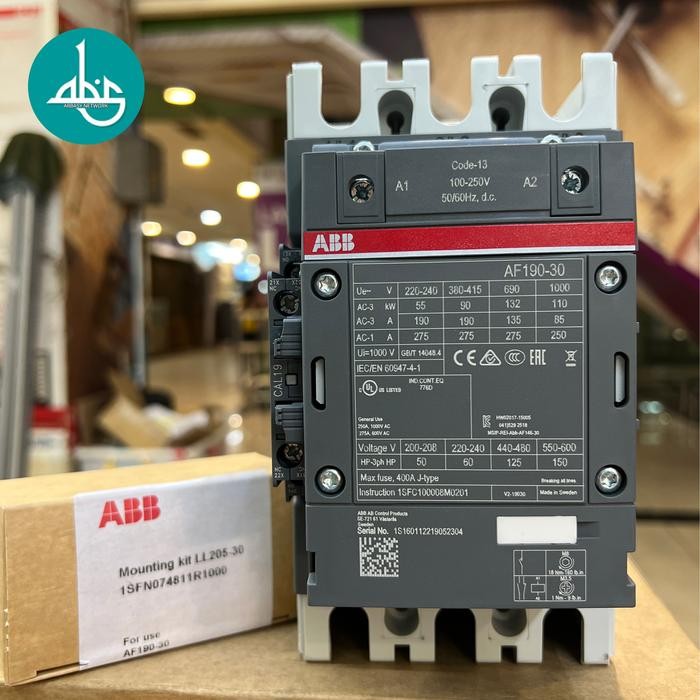Contactor ABB AF190-30-11-13 / Kontaktor ABB AF190-30 100-250V AC/DC 220V New