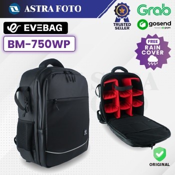 EVEBAG BM-750WP Tas Kamera Backpack Waterproof BM 750 WP - Black