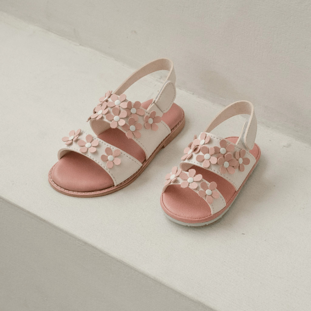 Poptoe Belle - White | Sepatu Sandal Anak / Bayi Perempuan