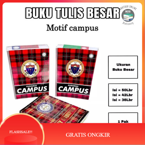 

【AGNES_ID】SALE!! BOS Buku Tulis Campus X-Book Kuramas BOXY Ukuran Besar / Buku Catatan / Buku Tulis Sekolah