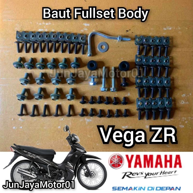 Baut Lengkap Full Set Body Bodi Yamaha Vega Zr / Baut full Body Vega zr