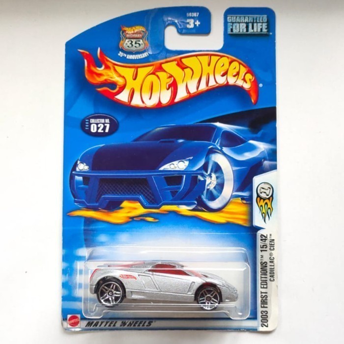 Hotwheels Cadillac Cien Concept Silver 2003 HW