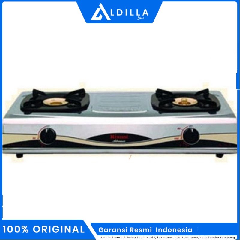 Kompor gas Rinnai 2 tungku api lilin RI-522A