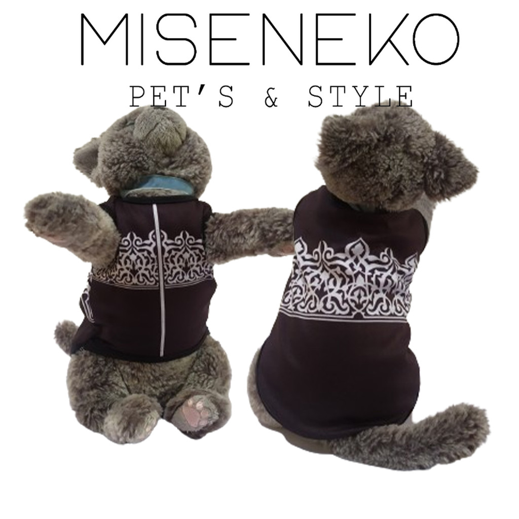 Baju Kucing Lucu Murah Motif Model Ramadhan Baju Koko Hitam Cowo Cewe Jantan Betina Aksesoris Hewan 