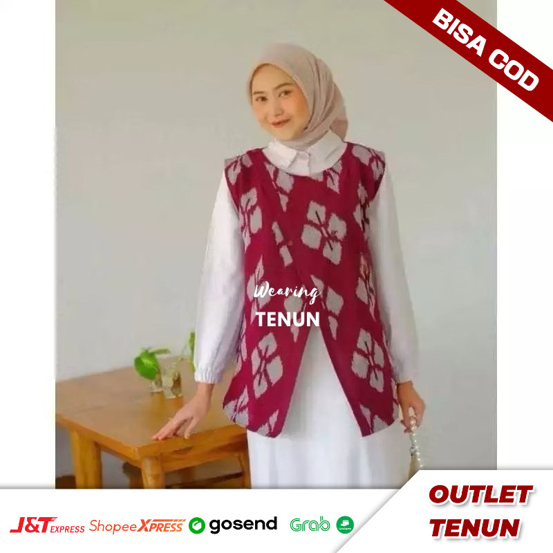VEST BATIK TRISTA, BAJU BATIK WANITA, VEST WANITA, ROMPI TENUN, ROMPI BATIK WANITA