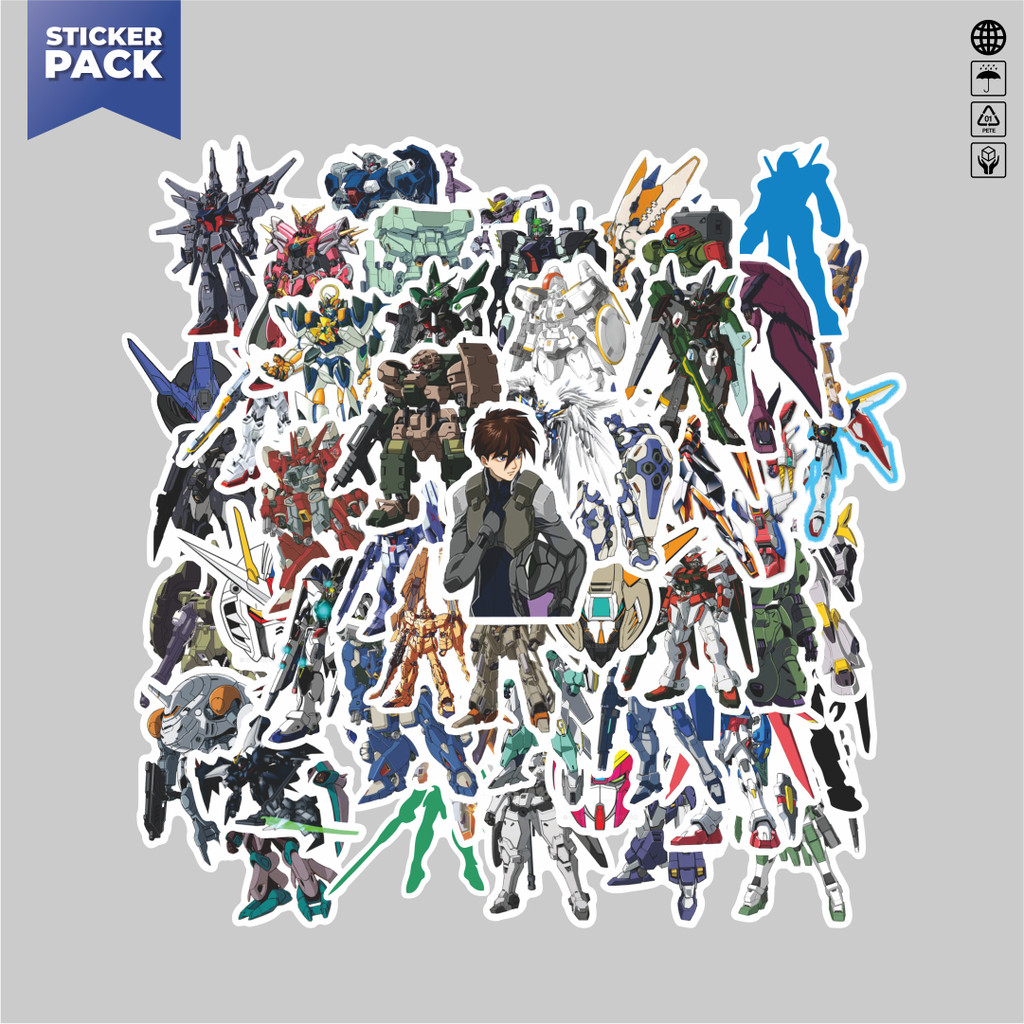 

[100PCS]Stiker Pack Sticker Anime Gundam Wing Aesthetic Vinyl Anti Air Dekorasi Sticker Laptop Buku Journal Koper Helm Casing HP Gitar Helm Skateboard
