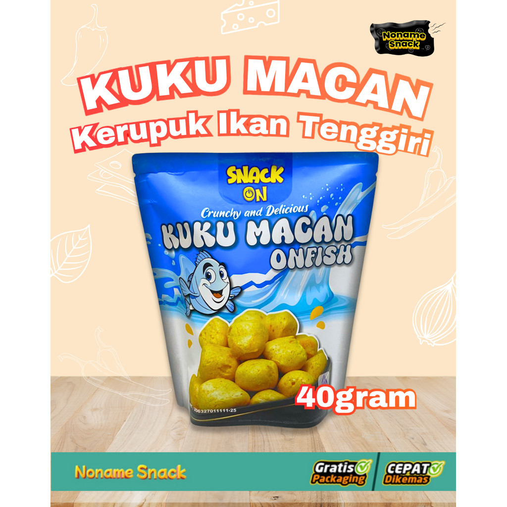 

Snack On Kerupuk Kuku Macan Camilan Khas Ikan Tenggiri 40gr