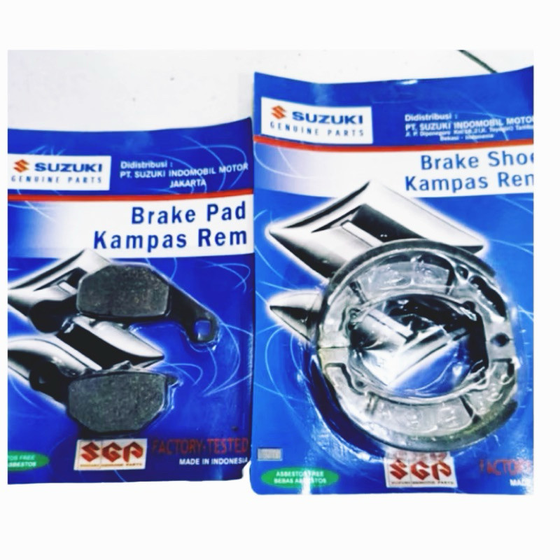 PAKET KAMPAS REM DEPAN BELAKANG SUZUKI NEX 110 ADRES NEX NEW SGP