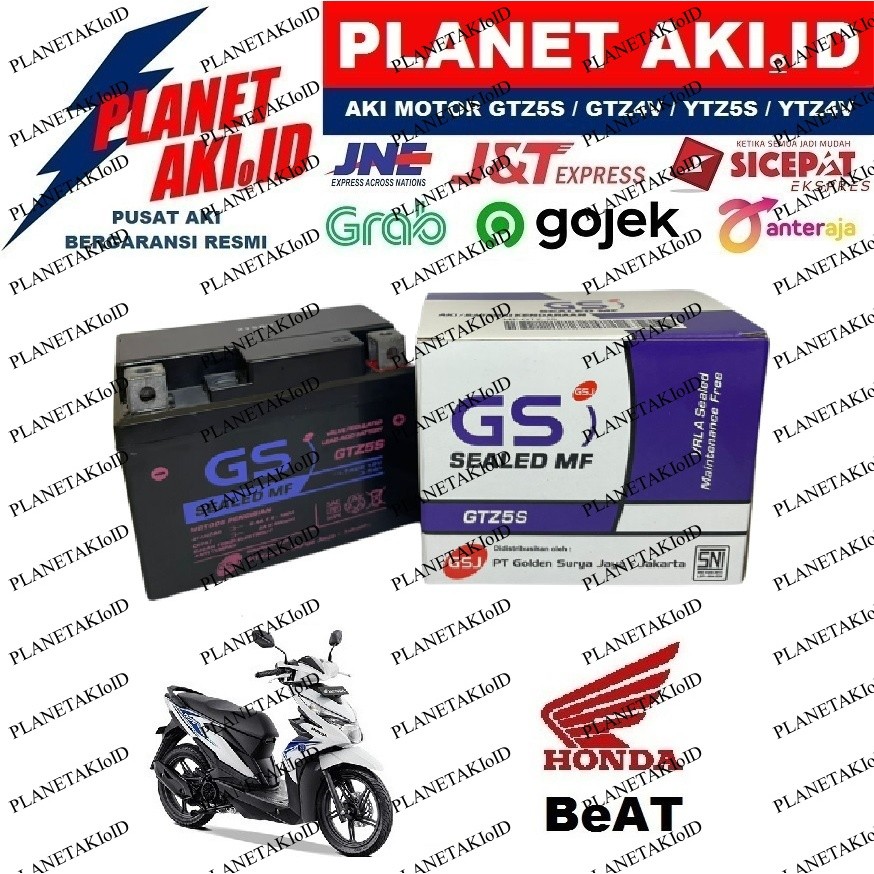 Aki Motor Honda Beat FI CW CBS CARBU KARBU Aki Kering Accu Kering MF GTZ5Sco