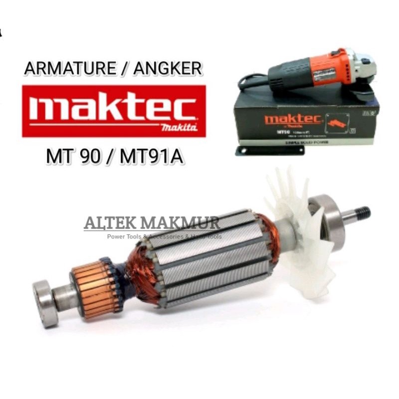 Sparepart Armature Mesin Gerinda Maktec MT90 / MT91A / Angker Dinamo Mesin Gerinda Maktec MT 90 / MT