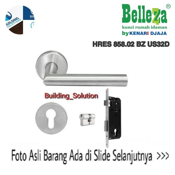 LEVER Handle Set Pintu Stainless HRES 858.02 Solid Hre 61.41