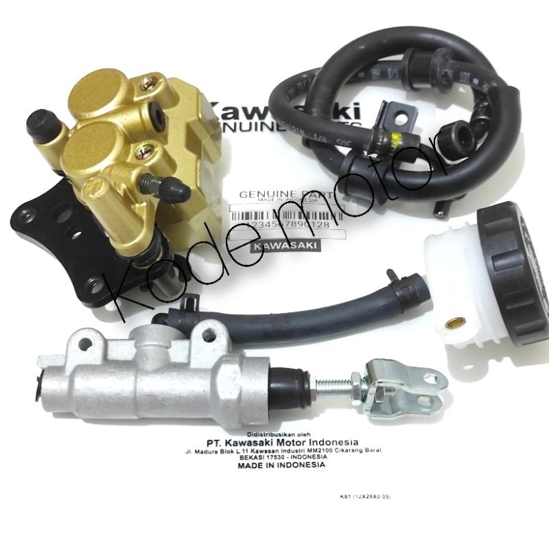 master Rem set + selang rem + kaliper belakang Kawasaki Ninja RR, ninja r, ninja ss