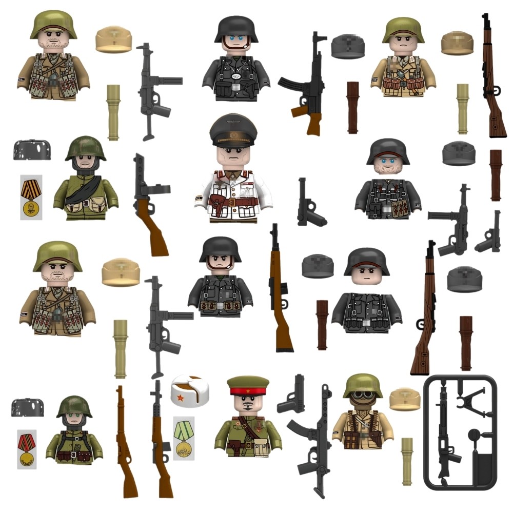 

Military affairs Private Soviet Infantry Afrika Korps Building Blocks Model Bricks mini Action toy Figures Toy gift for children