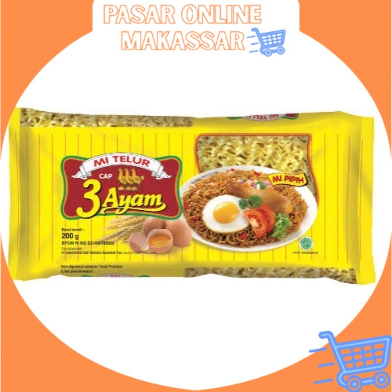 

Mie Telur Cap 3 Ayam 200g