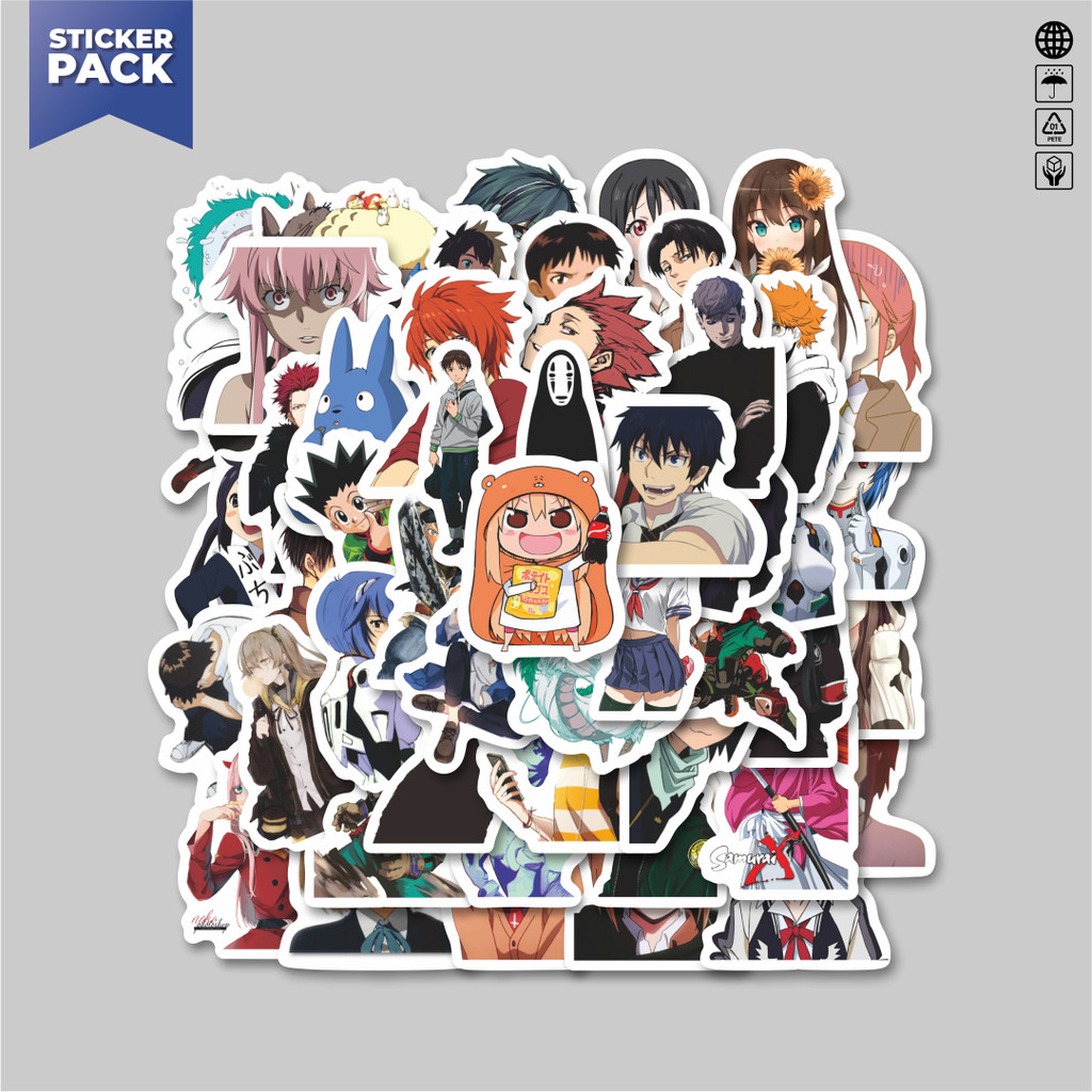 

[100PCS]Stiker Pack Stiker Kartun Anime Jepang Aesthetic Vinyl Anti Air Dekorasi Sticker Laptop Buku Journal Koper Helm Casing HP Gitar Helm Skateboard