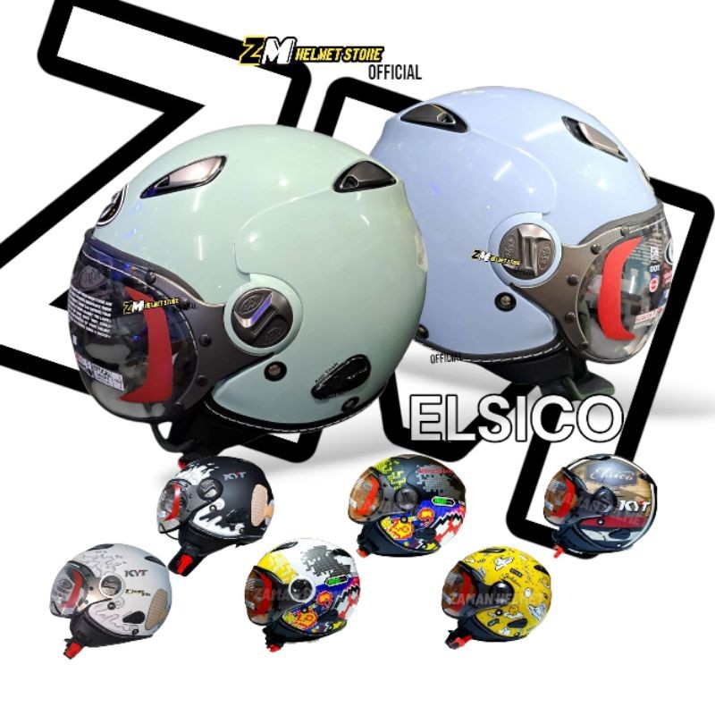 HELM Retro Classic KYT ELSICO MOTIF Dewasa  Original 100%