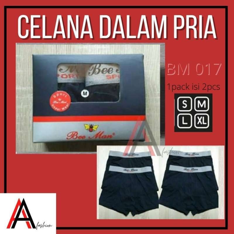 Celana Dalam Underwear Boxer CD Pria Dewasa Bee Man isi 2pcs BM017