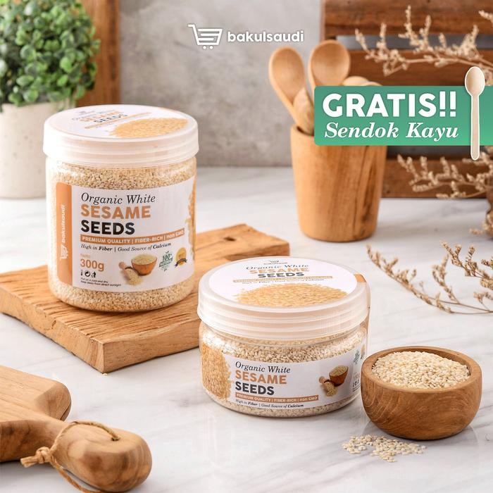

Organic Roasted White Sesame Seeds Premium / Biji Wijen Putih Organik - 150 gram