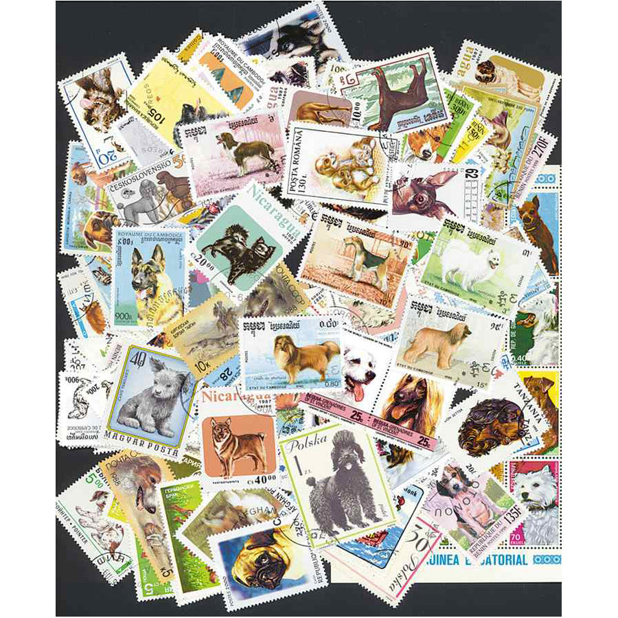 

50pcs 100Pcs Dogs Pets Animal Pet Topic Stamps Original Postage Stamp with Postmark Good Condition All Different Froms World