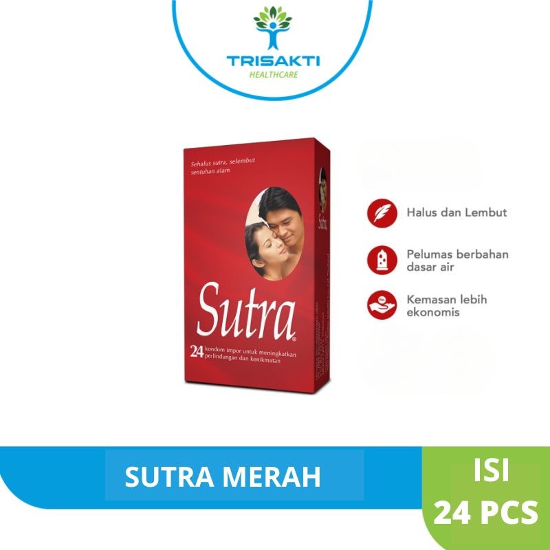 Kondom Sutra Merah isi 24 Pcs - Kondom Tipis Sutra