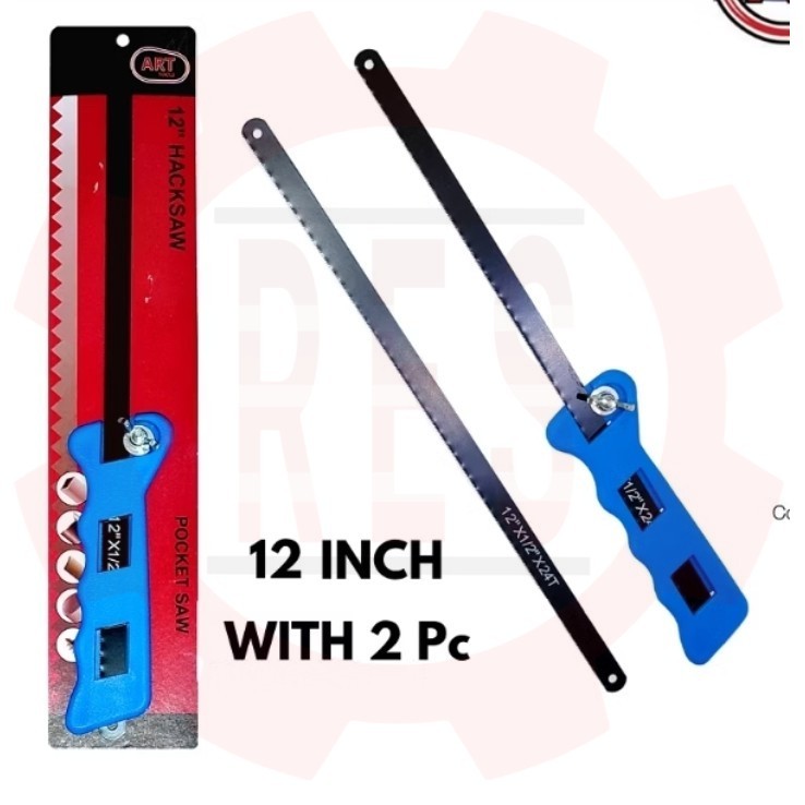 Diskon.. Gagang Gergaji Besi 12" Kecil Hack Saw - Mata Gergaji Kayu Pipa PVC Bonsai