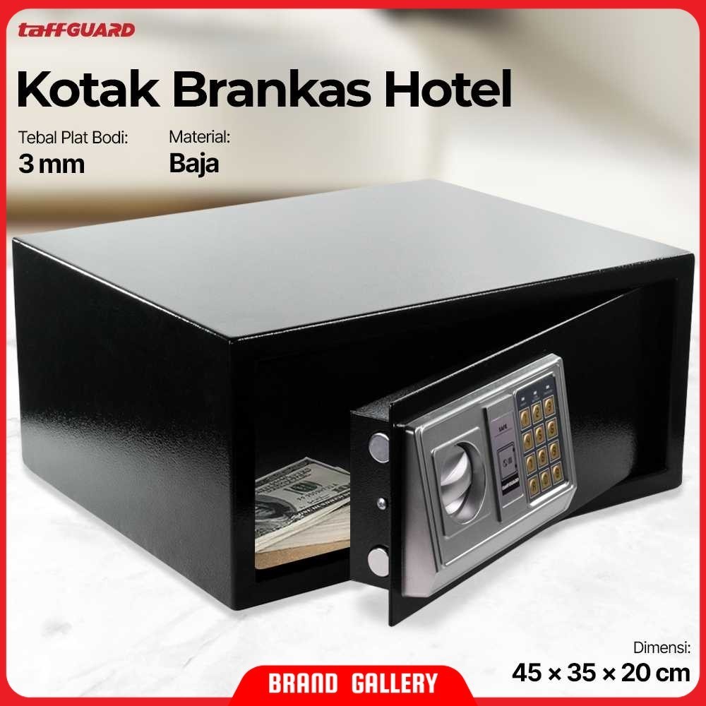 

TaffGUARD Kotak Brankas Hotel Safety Box Password 43x35x20cm - 43EA