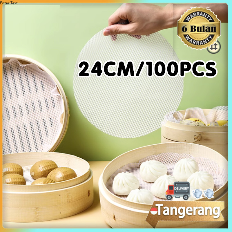 10pcs Kain Alas Kukus Pao Roti Pangsit Silikon / Alas Kukusan Silikon Anti Lengket / Alas Kukusan Ba