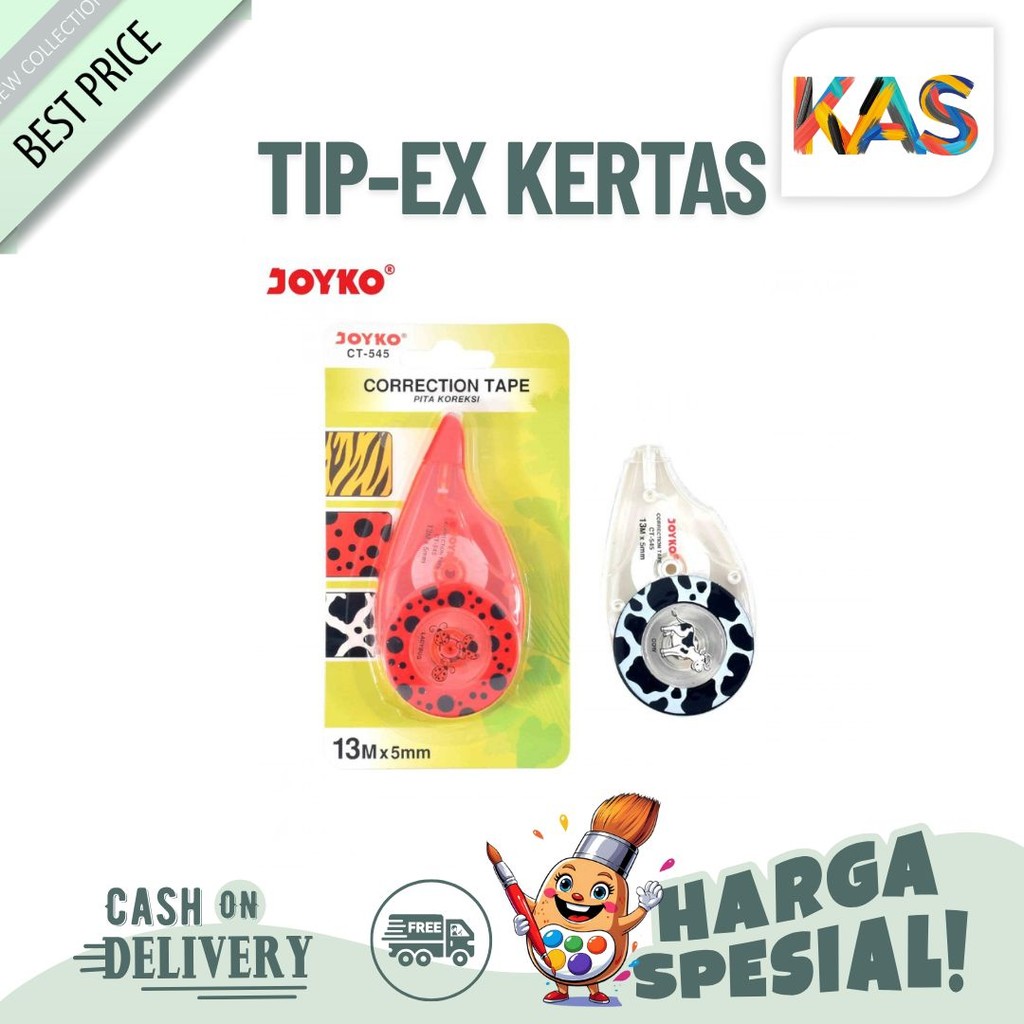 

Correction Tape / Tip-ex Kertas Joyko CT-545 Savanna - Satuan