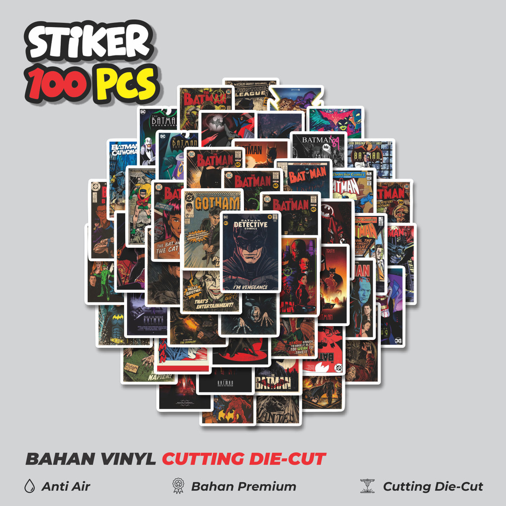 

Terbaru! 50 pcs Stiker Cover Comic Batman Vintage Dekorasi Lucu Kreatif untuk Notebook, Skateboard, HP
