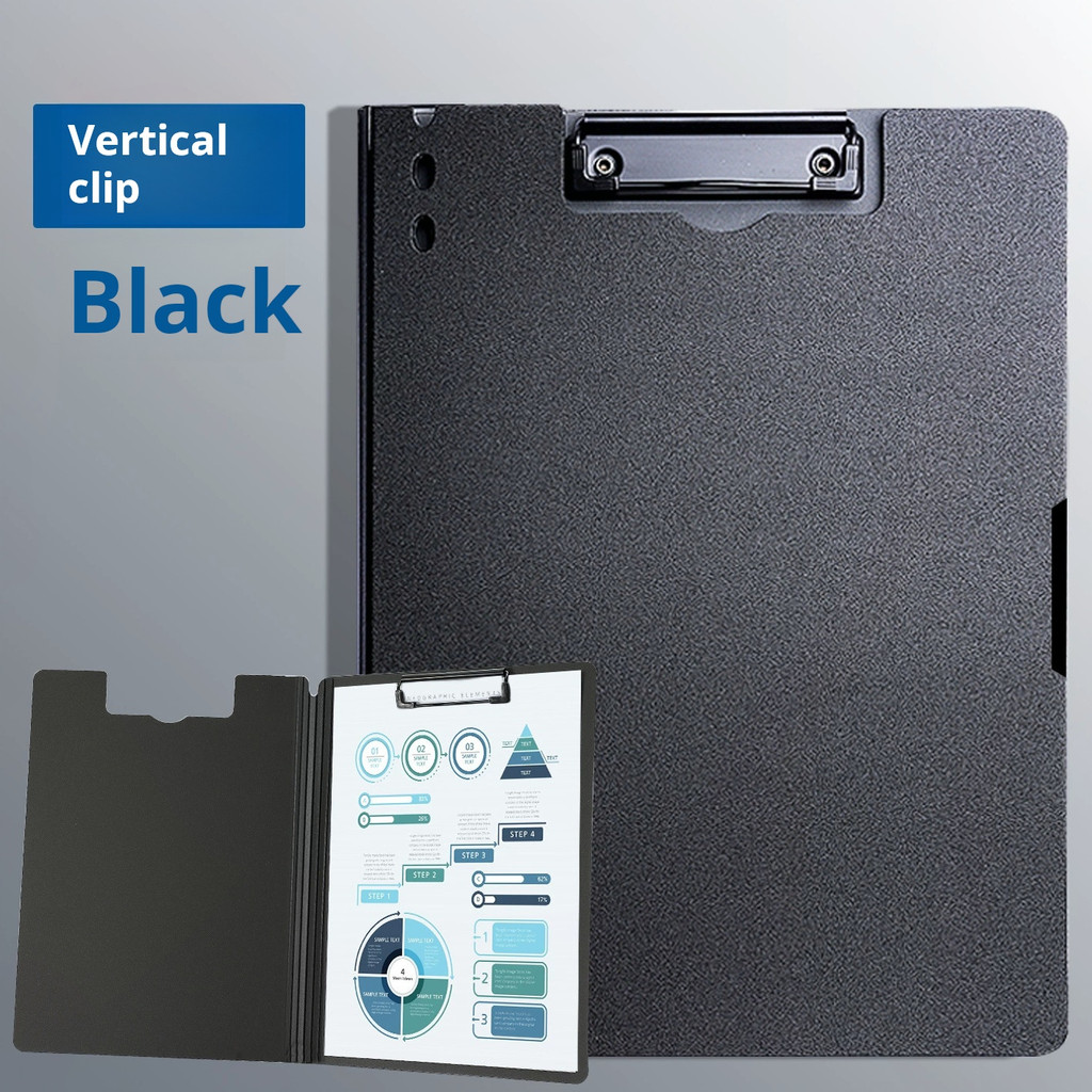 

Vertical Stand Clipboard A4 File Folder, Office Supplies, Student Writing Pad, Meeting Notes Holder with Pen Clip Design