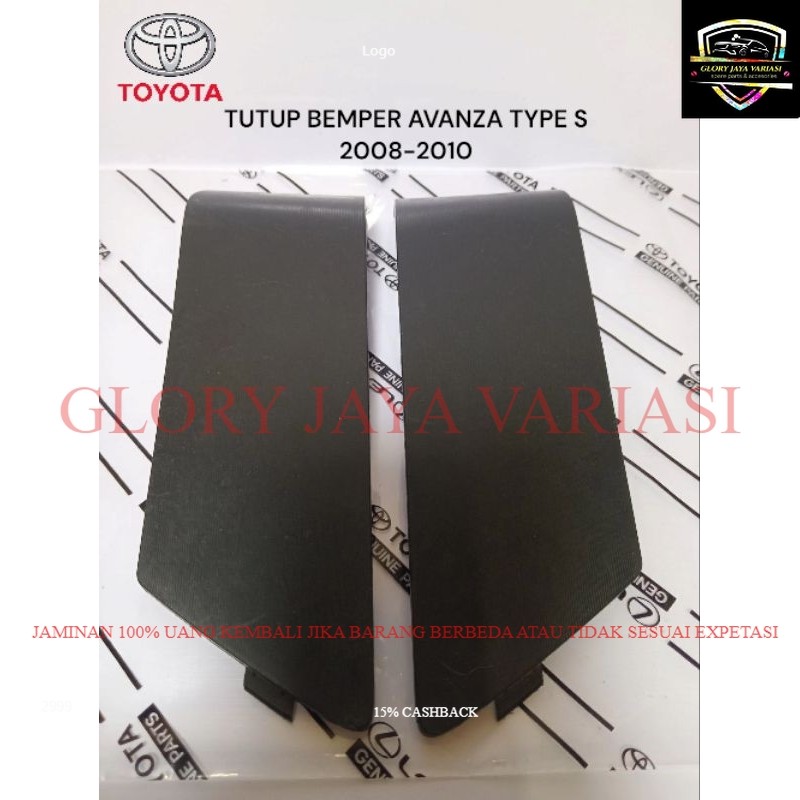 TUTUP BEMPER DEPAN TOYOTA AVANZA 2006-2011 TYPE S ORIGINAL