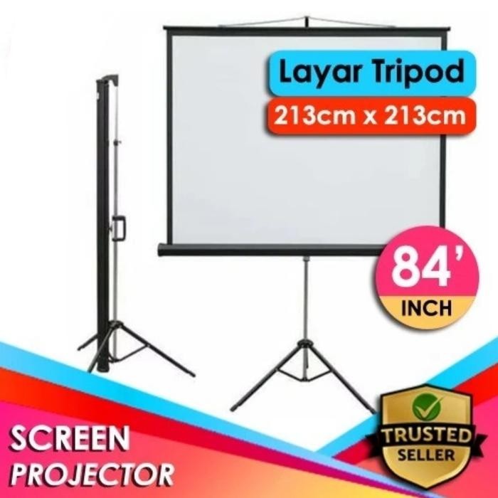 Screen Projector Tripod 84 inch/ layar proyektor tripod 84 inch