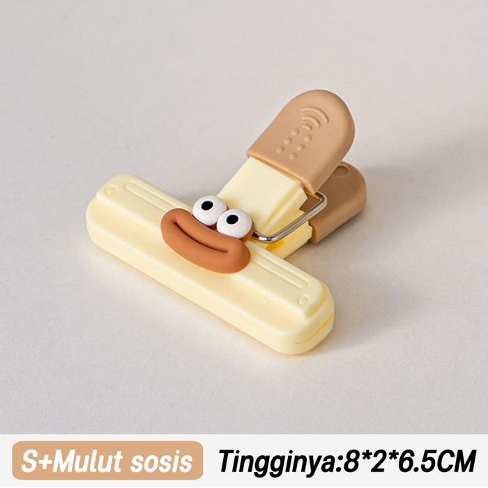 

Vixplorn Penjepit Plastik Makanan Cemilan/Klip Penjepit Kantong Segel Bungkusan/ Clip Food Penjepit Plastik Klip Segel Makanan Snack - S+Mulut sosis