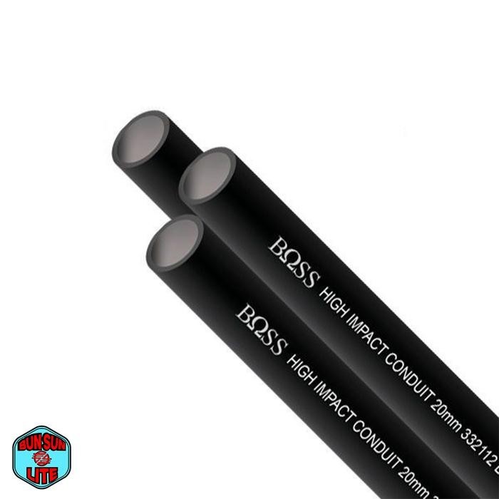 Pipa Conduit 20mm Hitam / Pipa Listrik 20 mm / Pipa Kabel PVC BOSS